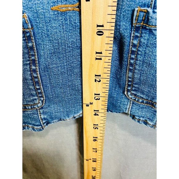 Limited‎ Too Jean Jacket Girls S/10 Blue Denim Stretch Pockets Buttons Kids - Picture 5 of 6